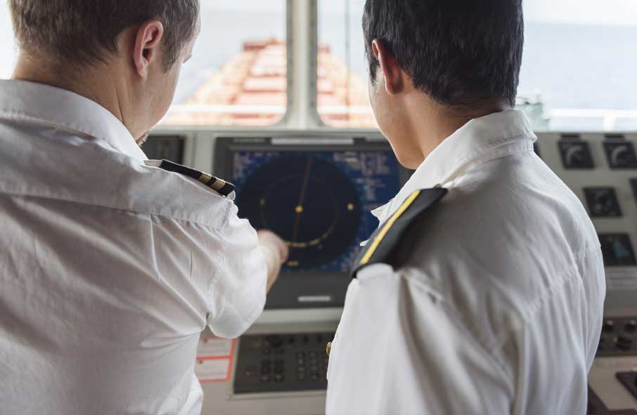 Yacht captain during training